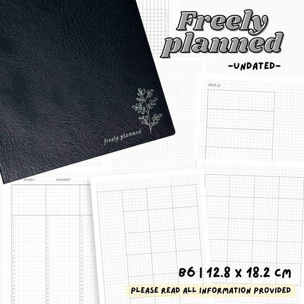 B6 Freely Planned Undated Planner  | 52GSM Tomoe River Paper