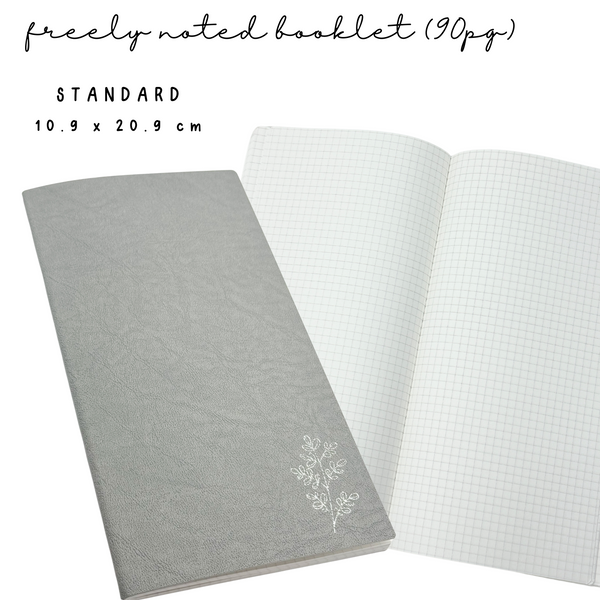 Standard | Grey Freely Noted Booklet Insert (90pg) | Tomoe River Paper Notebook