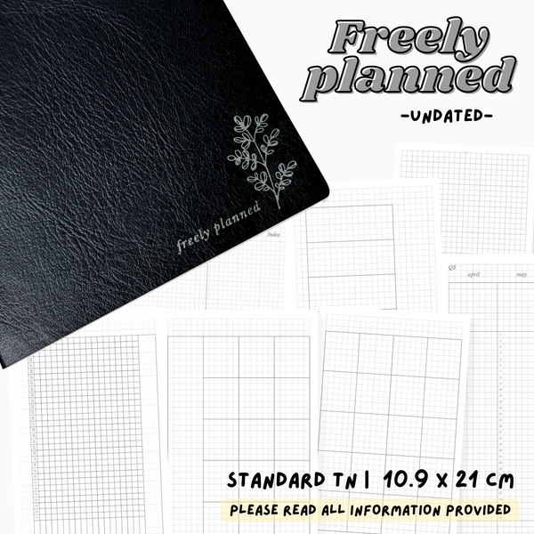 Standard Freely Planned Undated Planner  | 52GSM Tomoe River Paper