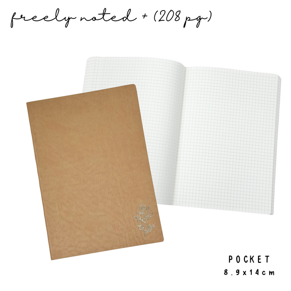 Pocket | Brown Freely Noted (208pg) | Tomoe River Paper Notebook