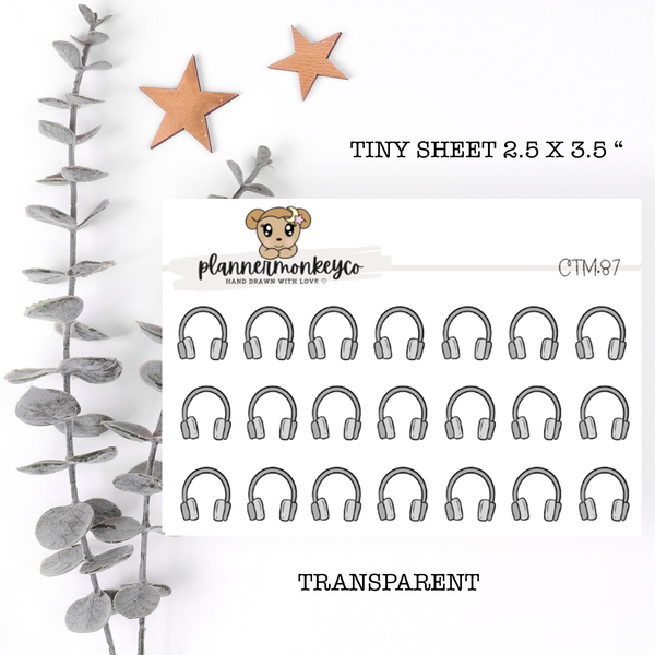 CTM.87 | Audiobook / Headphones Tiny Sheet (Transparent)