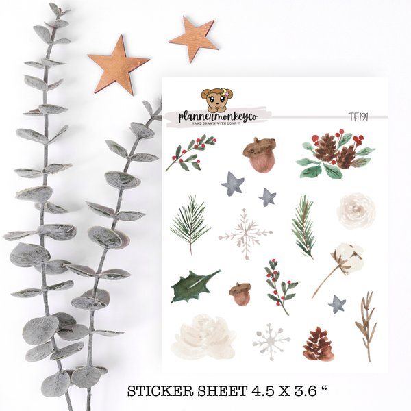 D142 | Watercolour Christmas Deco