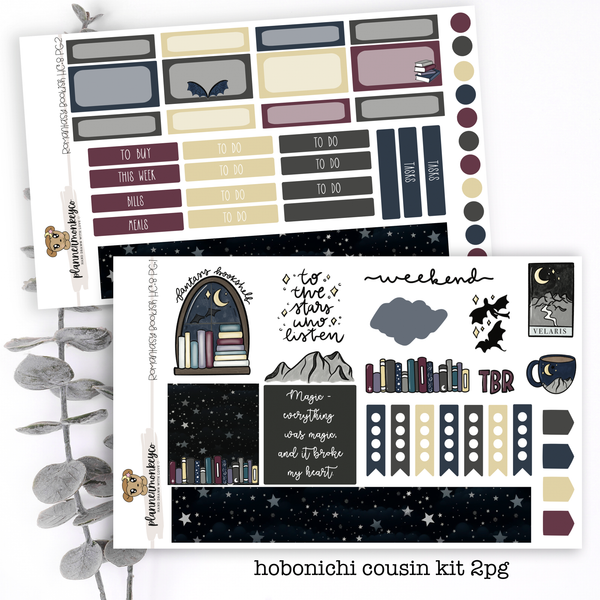 HC.8 | Hobonichi Cousin Weekly 2Pg Kit ' Night Court Romantasy Bookish '