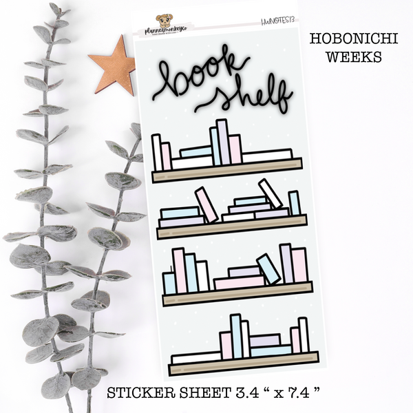 HWNOTES13 | Hobonichi Weeks ' Bookshelf ' Large Sticker