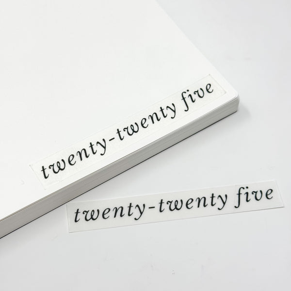 Freely Planned 2025 Written Out Die Cut Sticker | Transparent