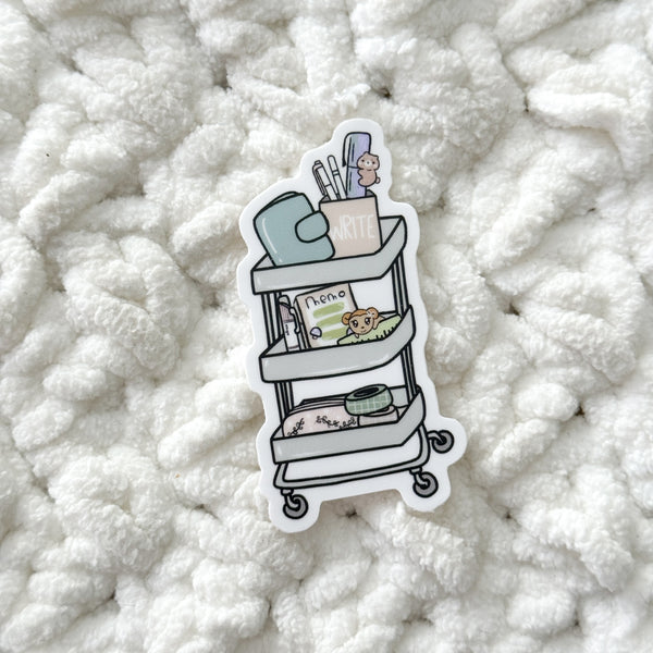 Woodland Stationery Planner cart Vinyl Die Cut Sticker | Matte (PMC X CAS)