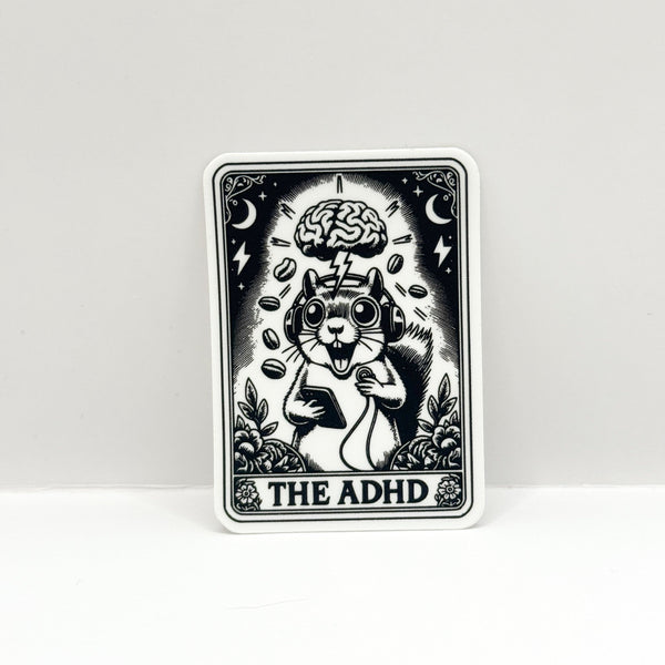 The ADHD Tarot Card Vinyl Die Cut | Matte