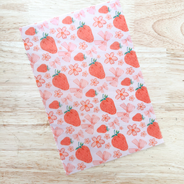 Cute Girly Summer Strawberry Vellum Sheet