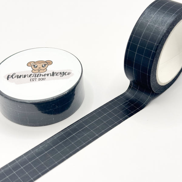 Black Grid Washi Tape | 15MM