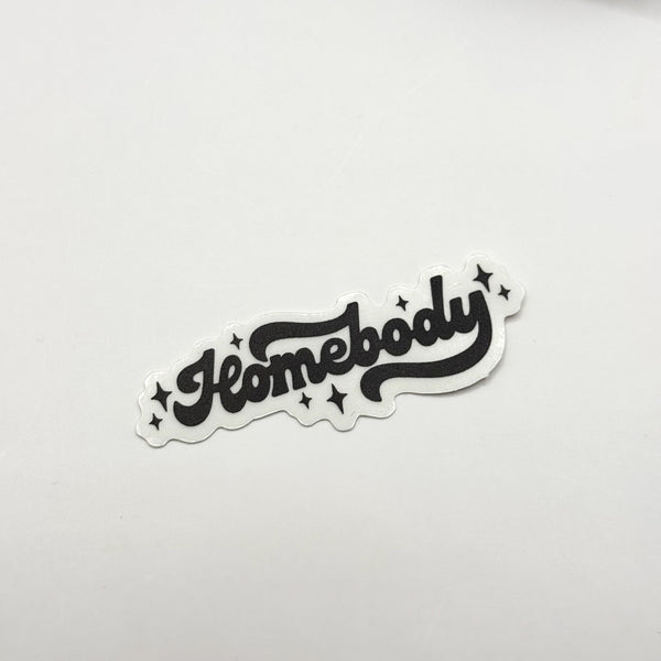 Homebody Script Vinyl Die Cut | Transparent Matte