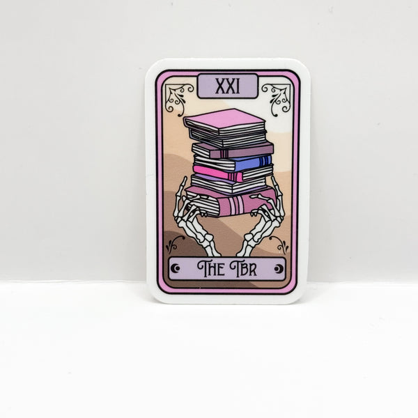 The TBR Tarot Card Vinyl Die Cut | Glossy