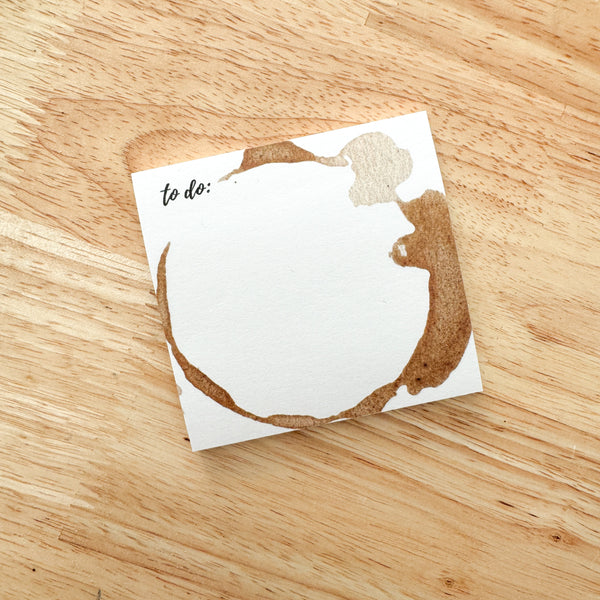 Coffee Stain To Do Sticky Note Pad ( 50pages Post-it Branded )