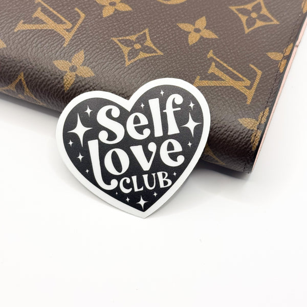 Self Love Club Vinyl Die Cut Sticker | Transparent