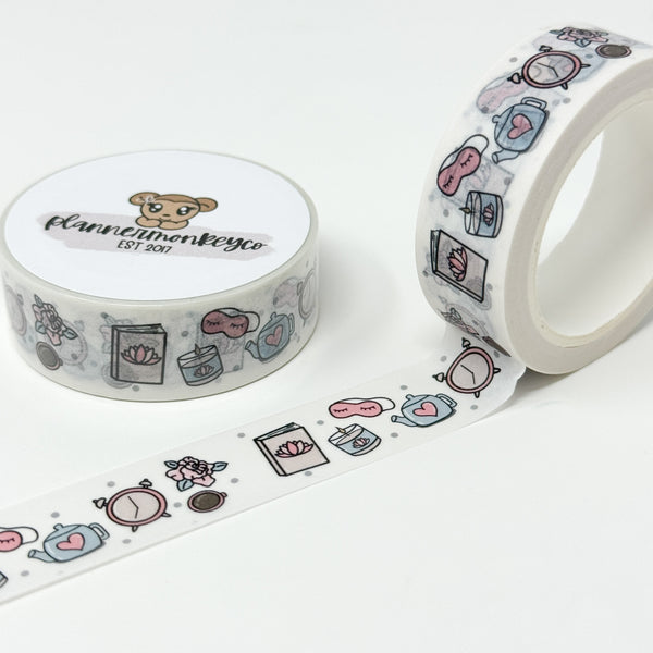 Self care doodles washi tape | 15MM