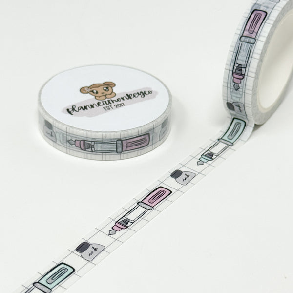 Fountain Pen Grid Washi Tape | 10MM