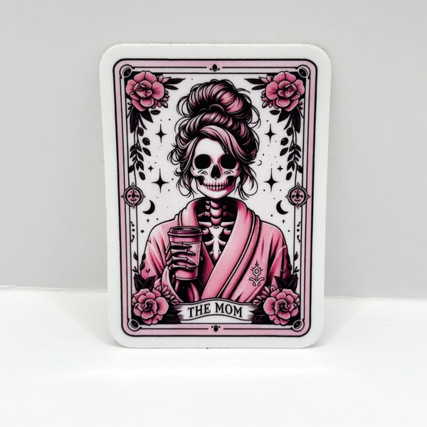 The Mom Pink Tarot Card Vinyl Die Cut Sticker | Glossy