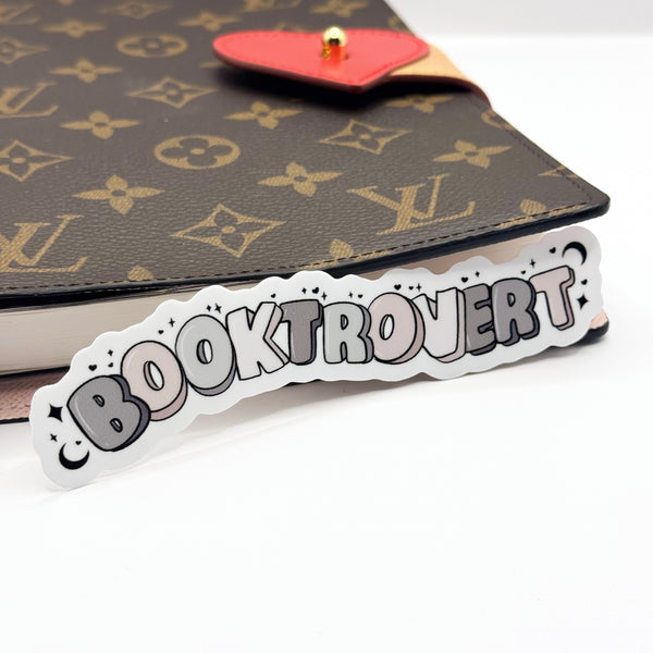 Booktrovert Large Vinyl Die Cut Sticker | Glossy