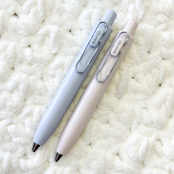 Chubby Retractable Black Ink Gel Pen | Pink or Periwinkle Blue