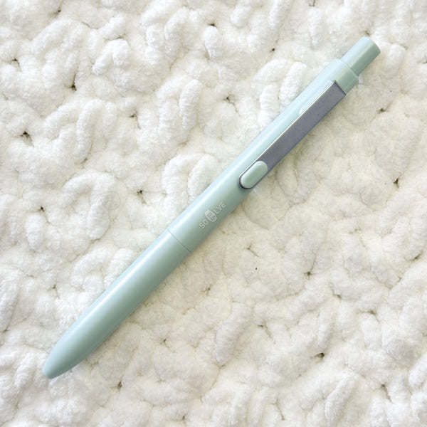 Retractable Black Ink Gel Pen | Minty / Seafoam Green