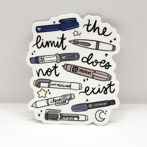 The Limit Does Not Exist Pen Lover Vinyl Die Cut Sticker | Matte