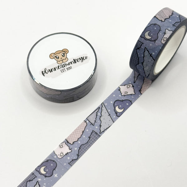 Midnight Stationery Patchwork Washi Tape | 15MM