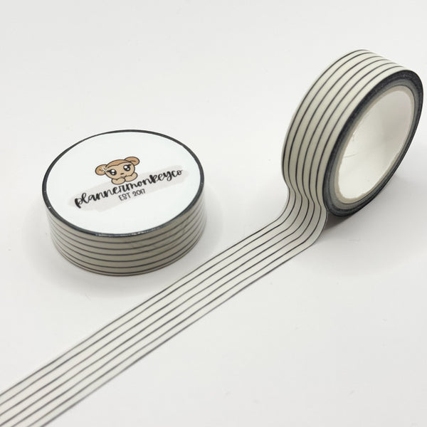 Beige Neutral Stripes Washi Tape | 15MM