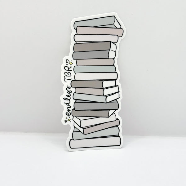 Endless TBR Cozy Romantic Book Stack Vinyl Die Cut | Matte