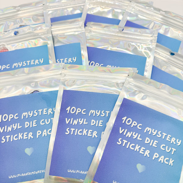 Mystery Pack Of Vinyl Die Cut Stickers (10PC) (Priced at 50% off value)