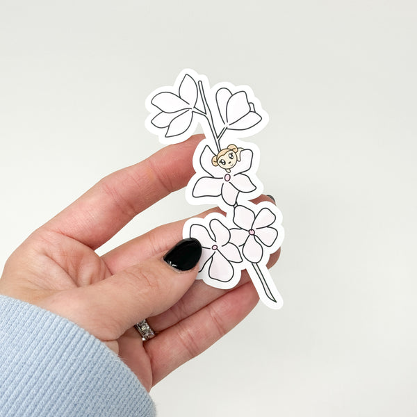 Macy Cherry Blossom Die Cut Sticker