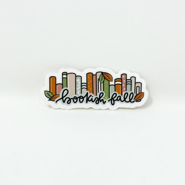 Bookish Fall Vinyl Die Cut Sticker | Matte