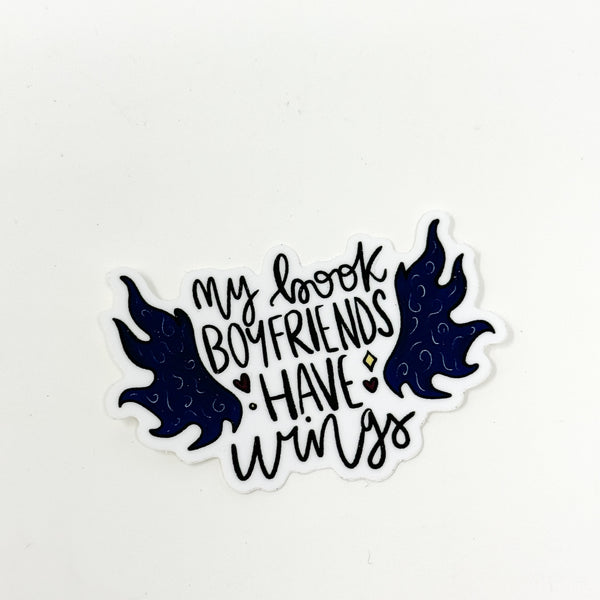 My Book Boyfriends Have Wings Vinyl Die Cut | Glossy