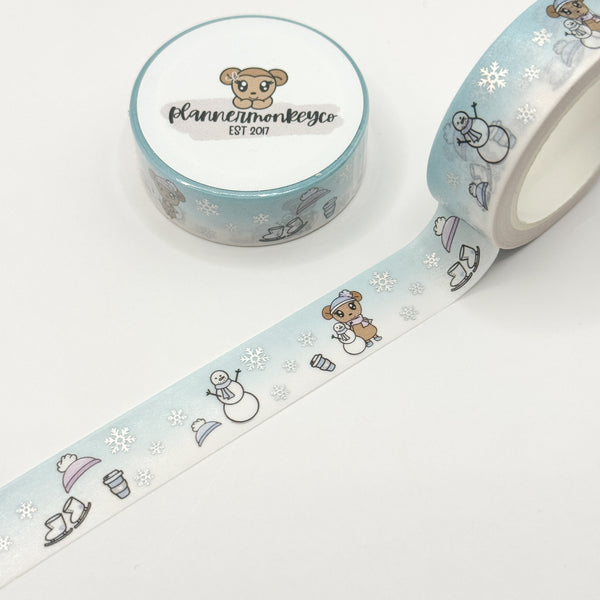 Macy Winter Wonderland Washi Tape | Silver Foil 15MM