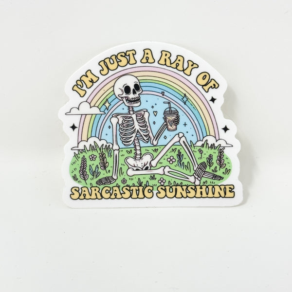 Ray Of Sarcastic Sunshine Vinyl Die Cut Sticker | Matte