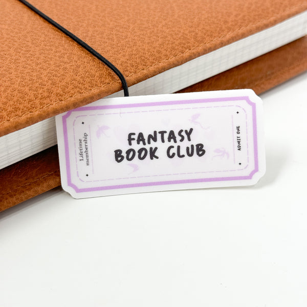 Fantasy Book Club Vinyl Die Cut Sticker | Matte