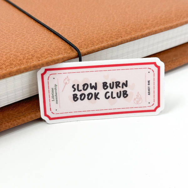 Slow Burn Book Club Vinyl Die Cut Sticker | Matte