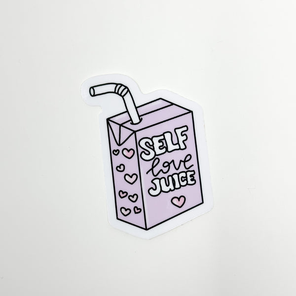 Self Love Juice Vinyl Die Cut Sticker | Glossy