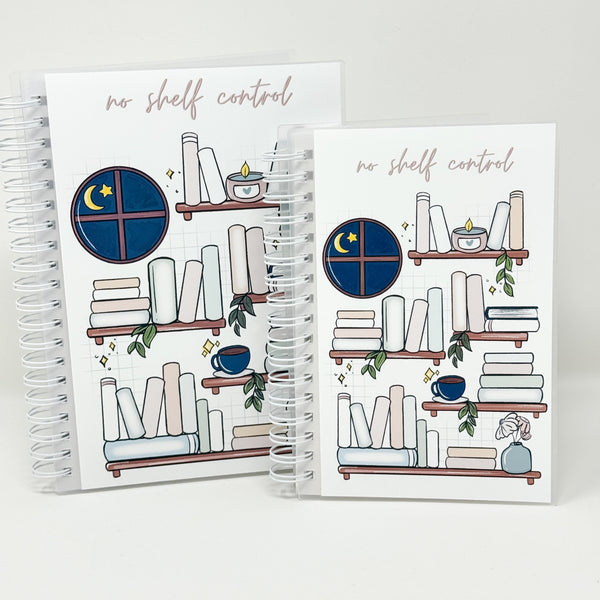 Boho Cozy Night Bookshelf " No shelf control " | 4x6 or 5x7 Reusable Sticker Collecting Book