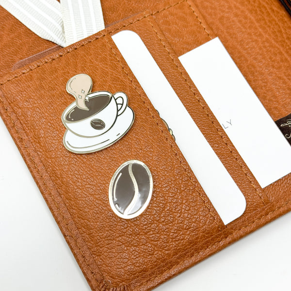 Coffee Lover Enamel Magnetic Planner Pin (2PC SET)