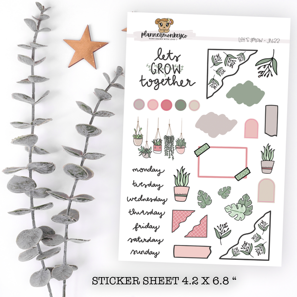 JN.22 | Let's Grow Journaling Deco Kit | Regular + Transparent Matte