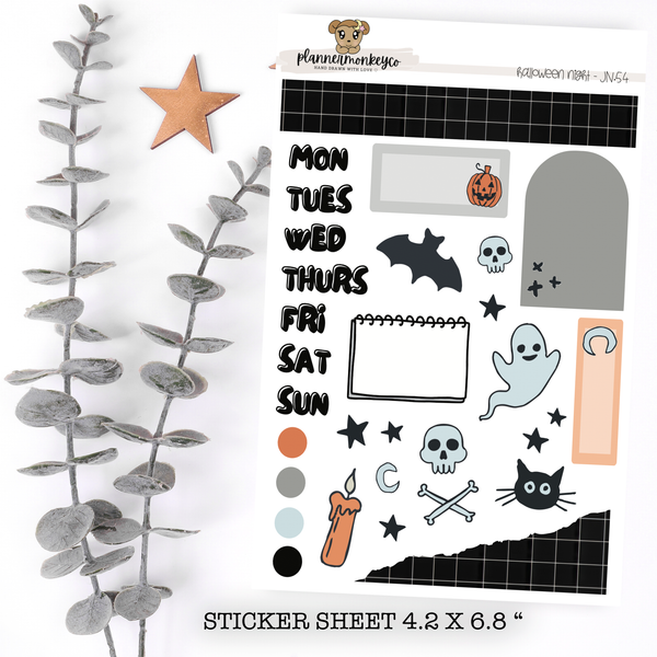 Halloween Night Journaling Deco Sheet