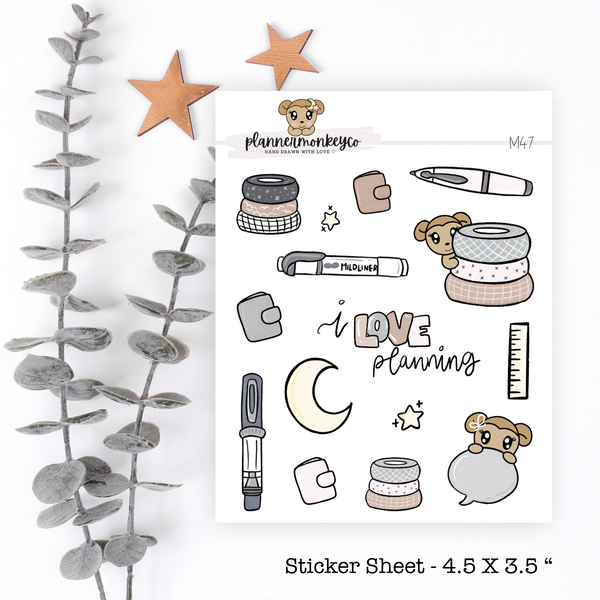 M47 | Midnight Stationery Macy Doodles