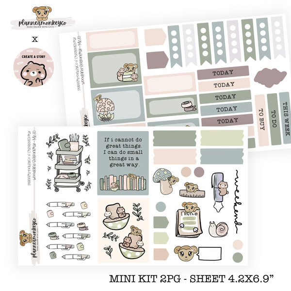 MK.10 | Woodland Stationery PMC X CAS | Weekly Planning Mini Kit | 2 Pages