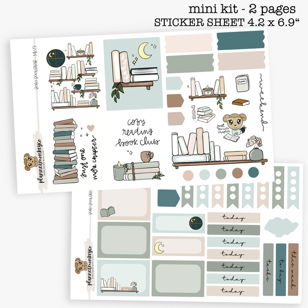 MK.13 | Boho Cozy Night Bookish Weekly Planning 2pg Mini Kit