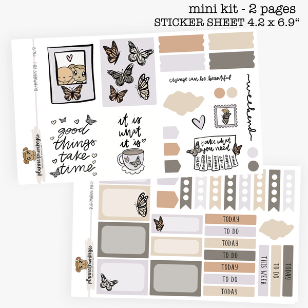 MK.9 | Butterflies Weekly Planning 2pg Mini Kit (PMC X PA)