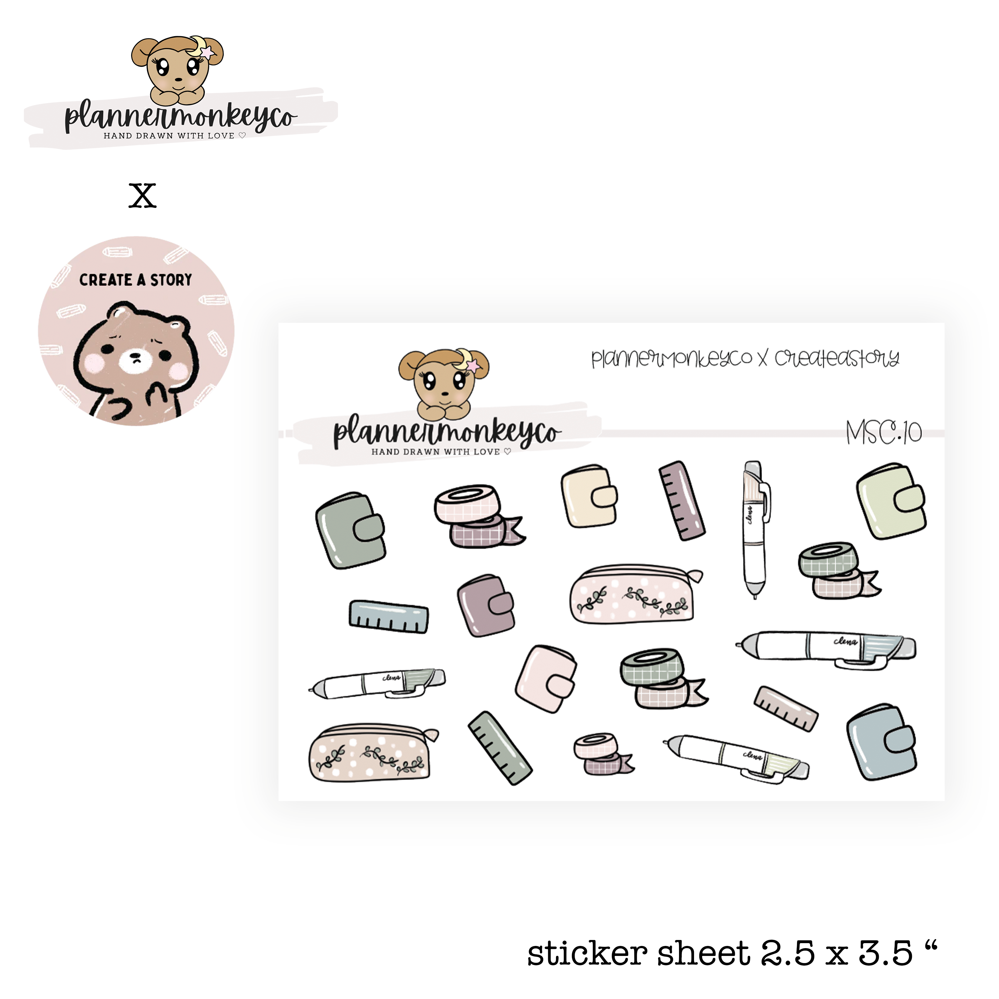 MSC.10 | Woodland Stationery Doodles Tiny Sheet (PMC X CAS ...