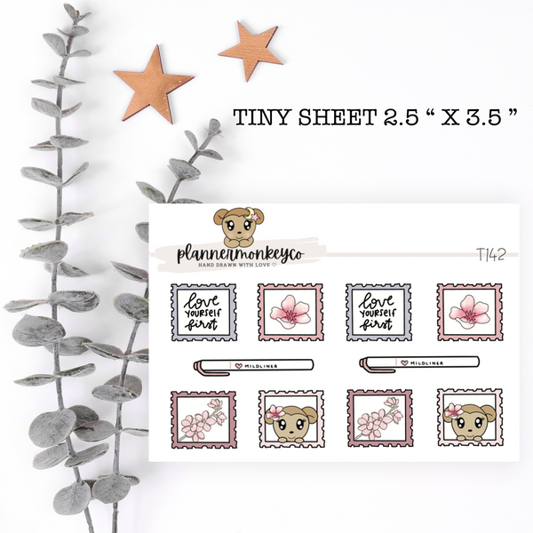 T142 | Cherry Blossom Macy Stamp Doodle Tiny Sheet