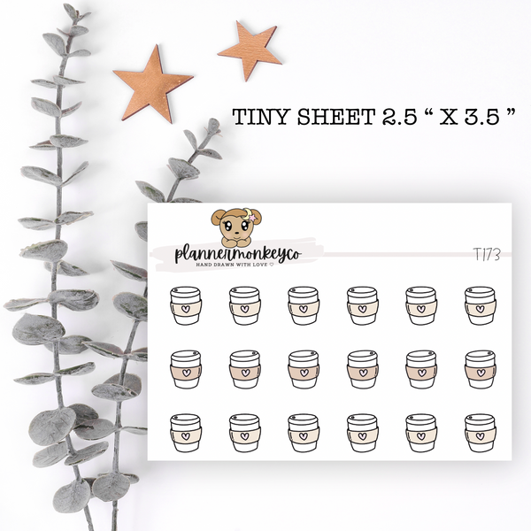 T173 | Neutral Coffee Cups Tiny Sheet