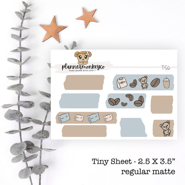 T56 | Bearly Awake Deco Strips Tiny Sheet