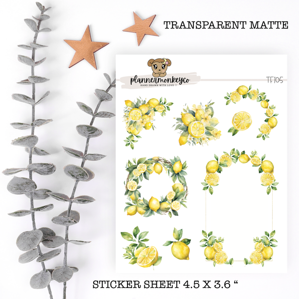 TF105 | Lemon Floral Deco (Transparent)