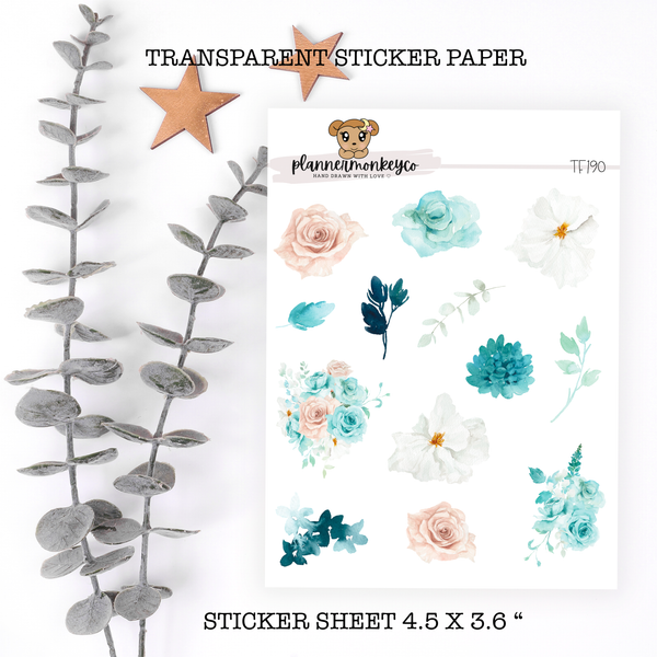 TF190 | Beachy Floral Deco (Transparent)